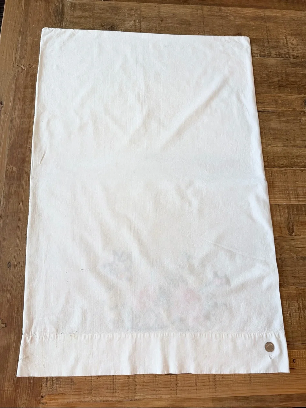 Vintage 1950’s Hand-Embroidered Bluebird Pillowcase. Springmaid | Cottagecore